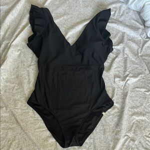 Summersalt Black Ruffle One Piece Swimsuit